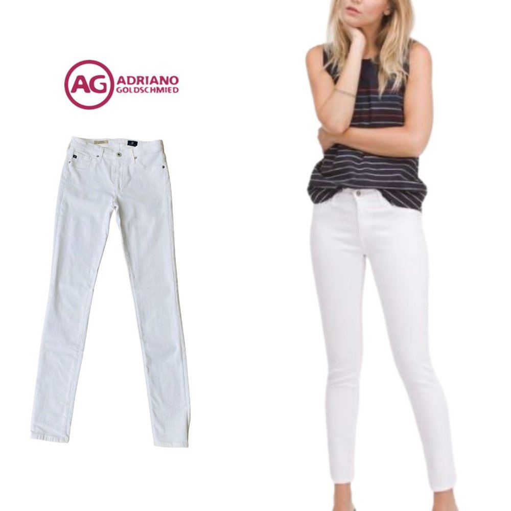 ADRIANO GOLDSCHMIED White Middi Mid Rise Legging